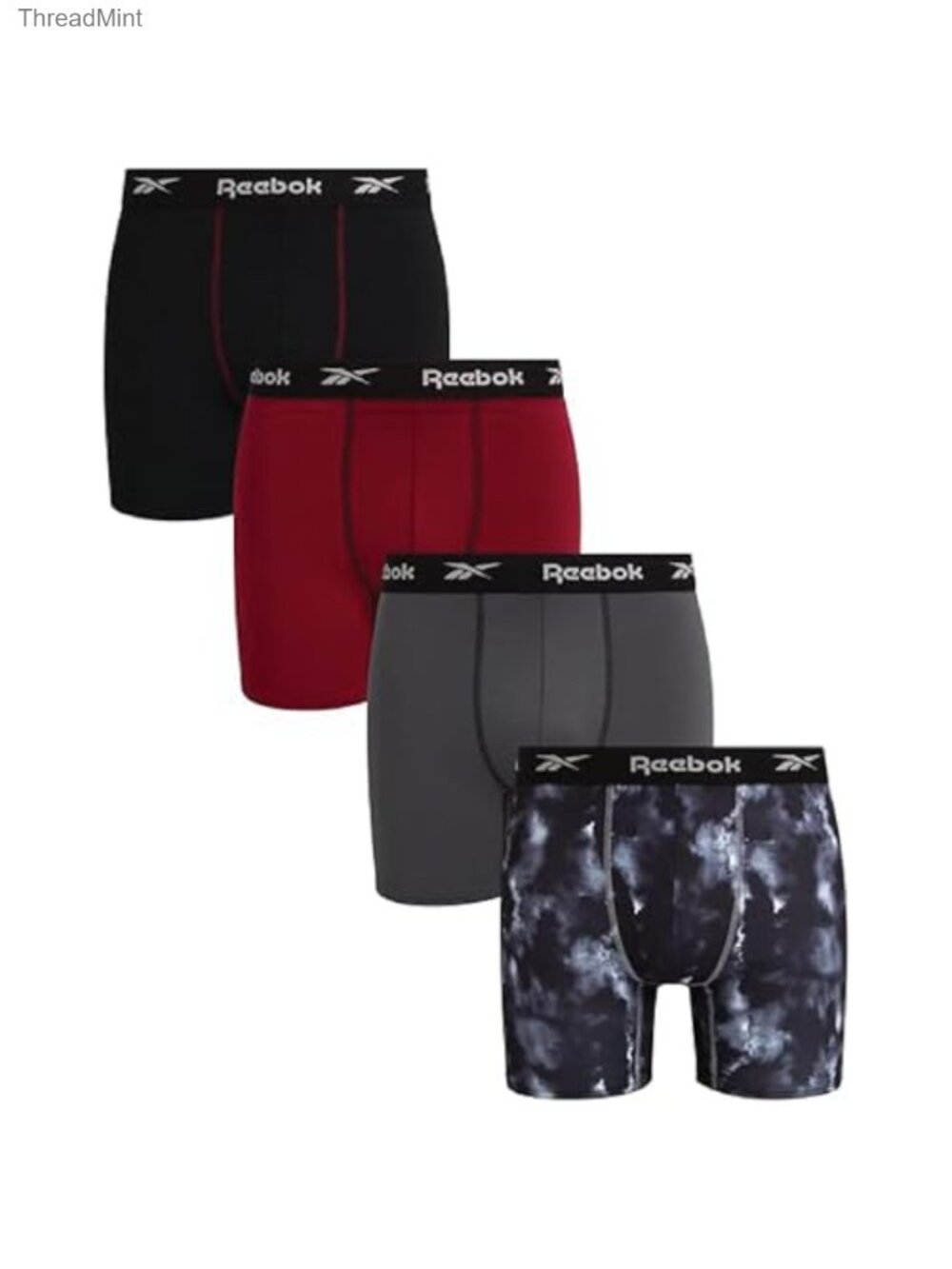 Mens Boxer Briefs 4 Pack Performance Underwear with Pouch 6 Inseam